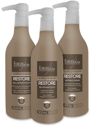 Forever Liss Cauterização Cauter Restore - Kit 3 Produtos